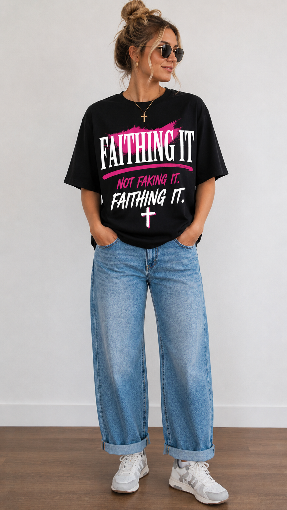 Faithing It. Short sleeve faith based T-shirts.