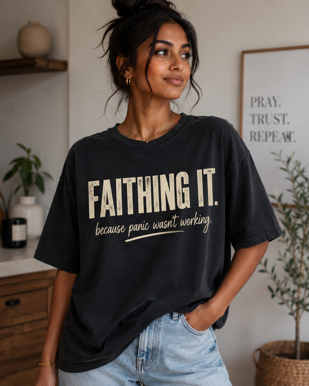 Faithing It. Short sleeve faith based T-shirts.
